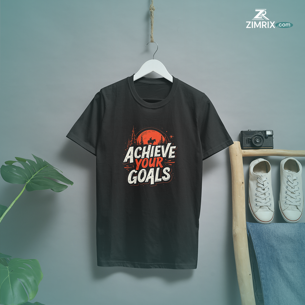 Achieve Your Goals Men's Round Neck T-Shirt