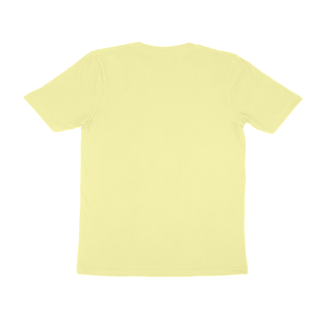 Butter Yellow Men's Simple Half Sleeve Round Neck T-Shirt