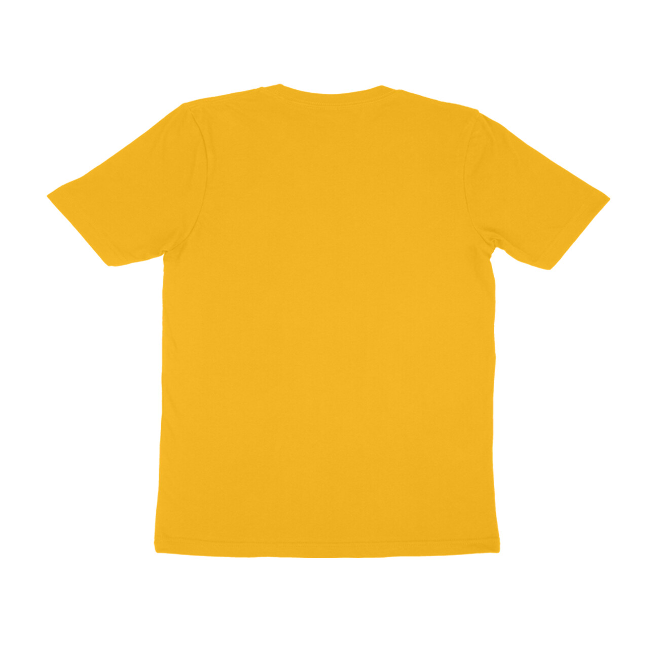 Golden Yellow Men's Simple Half Sleeve Round Neck T-Shirt