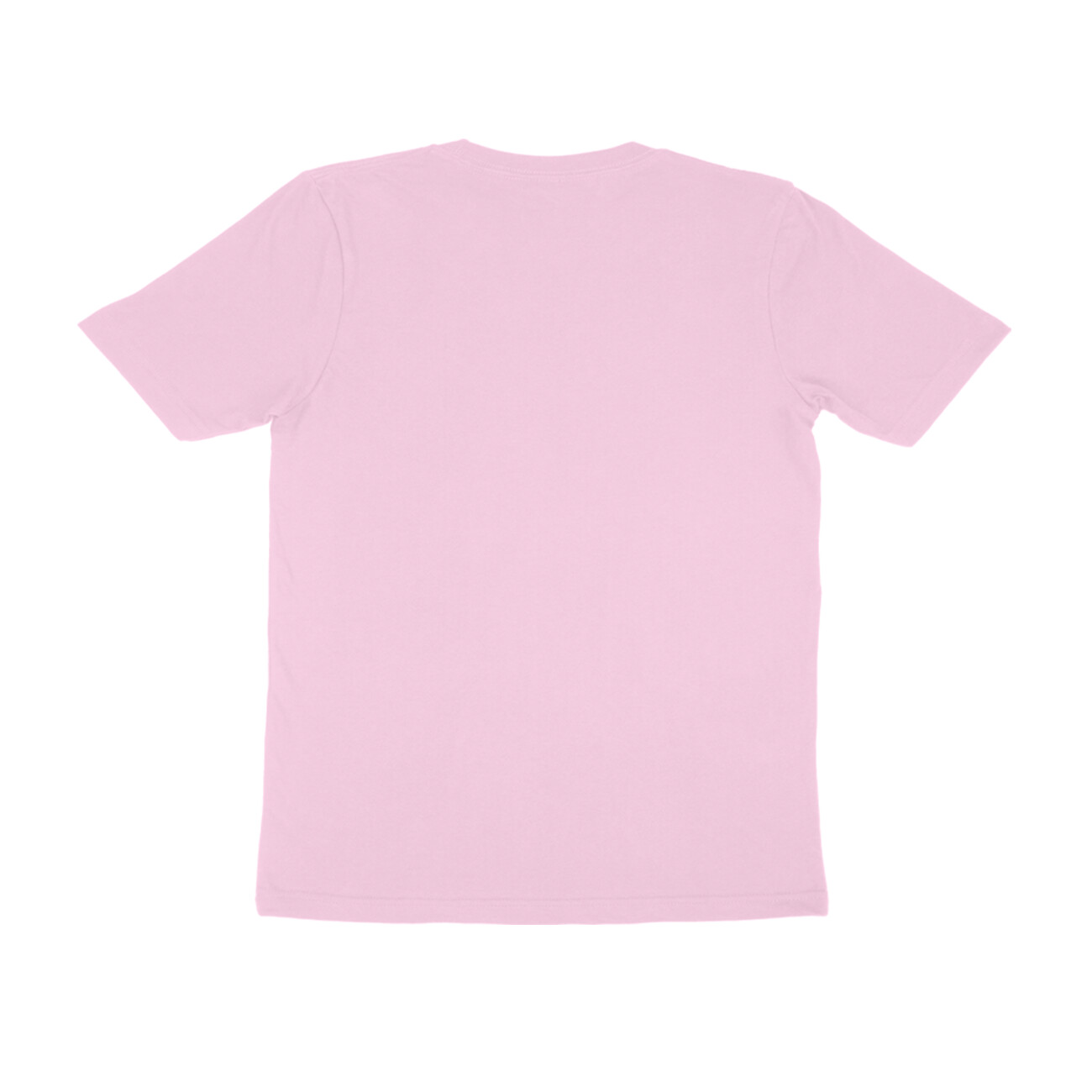 Light Pink Men's Simple Half Sleeve Round Neck T-Shirt