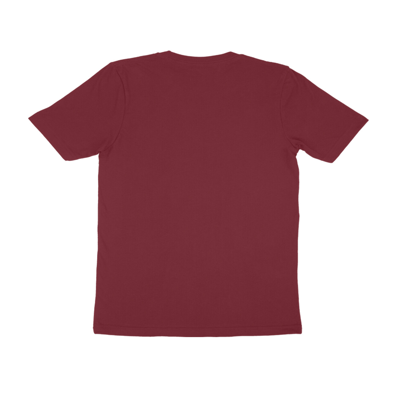 Maroon Men's Simple Half Sleeve Round Neck T-Shirt