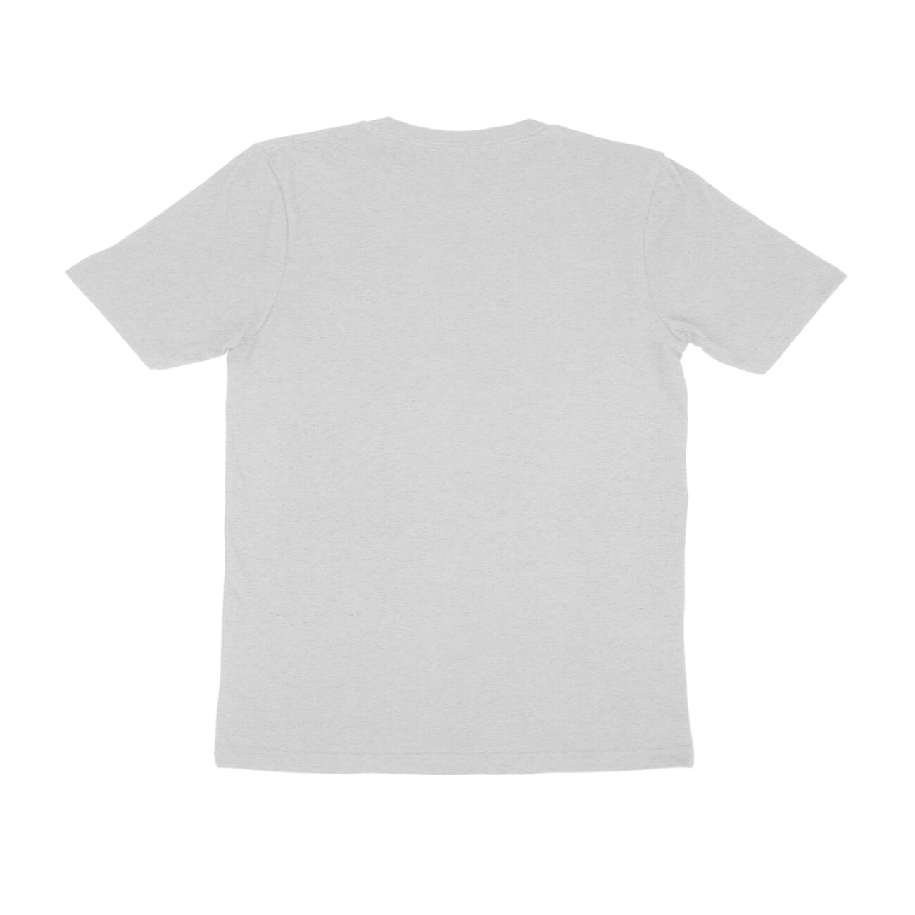 Melange Grey Men's Simple Half Sleeve Round Neck T-Shirt