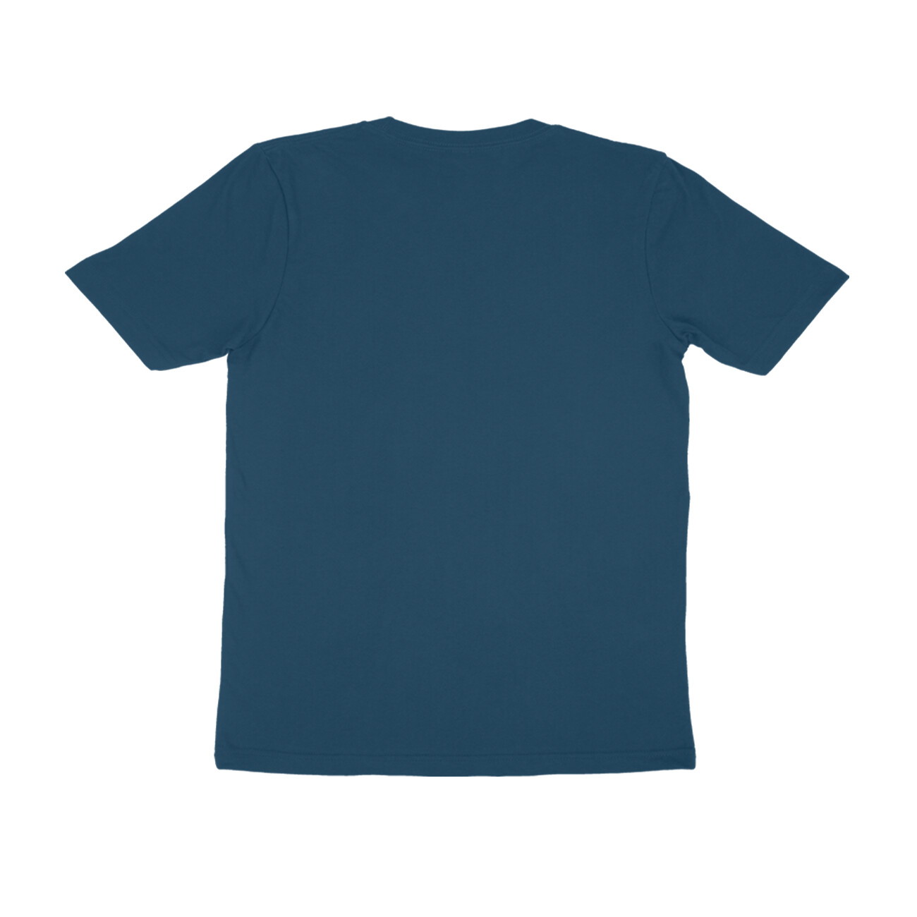 Navy Blue Men's Simple Half Sleeve Round Neck T-Shirt