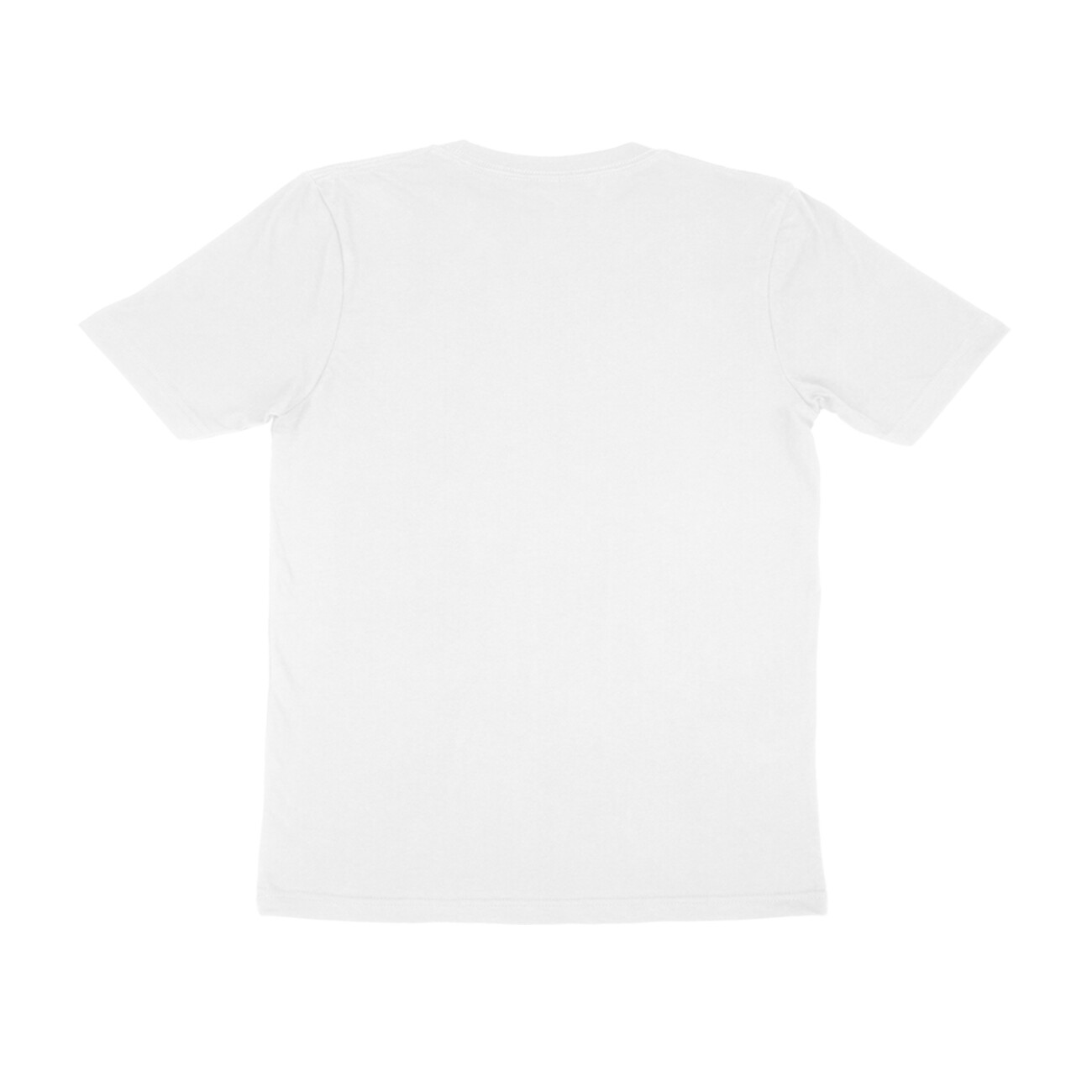 White Men's Simple Half Sleeve Round Neck T-Shirt