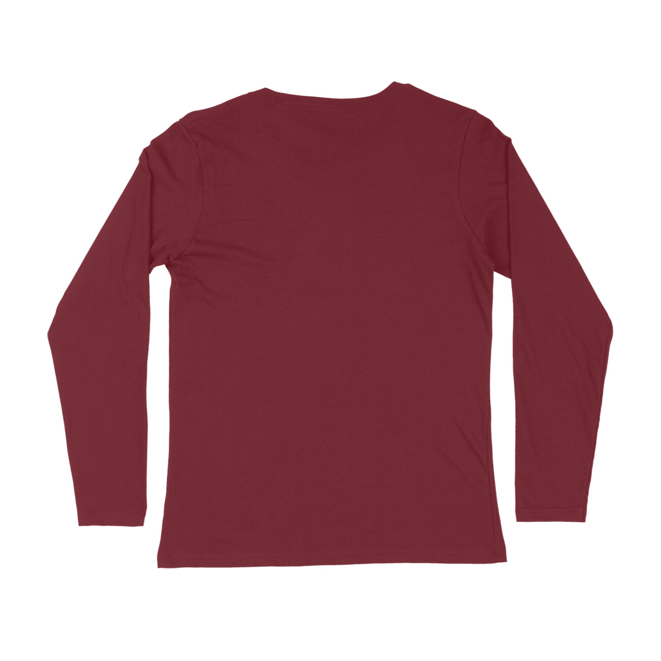 Maroon | Men's Full Sleeve Round Neck T-Shirt