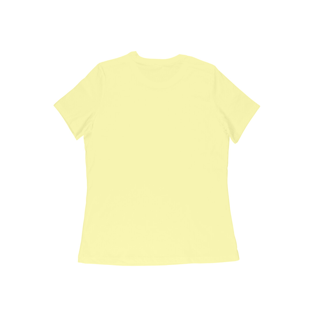 Women's Half Sleeve Round Neck Butter Yellow T-Shirt