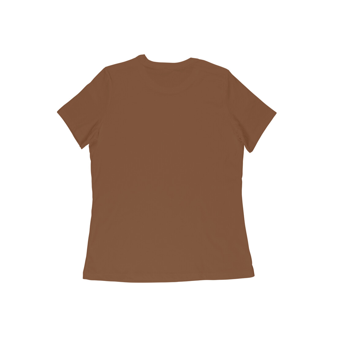 Women's Half Sleeve Round Neck Coffee Brown T-Shirt