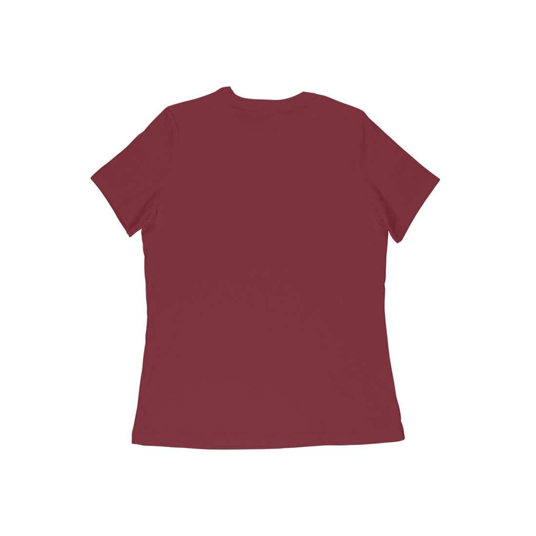 Women's Half Sleeve Round Neck Maroon T-Shirt