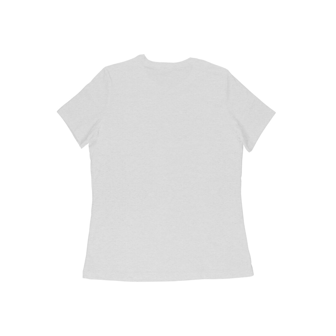 Women's Half Sleeve Round Neck Melange Grey T-Shirt