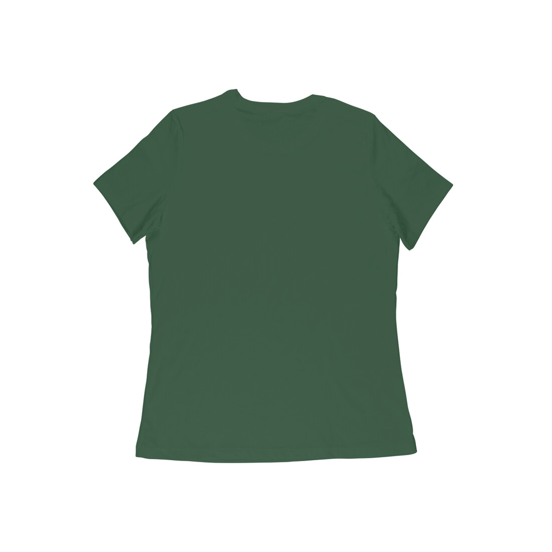 Women's Half Sleeve Round Neck Olive Green T-Shirt