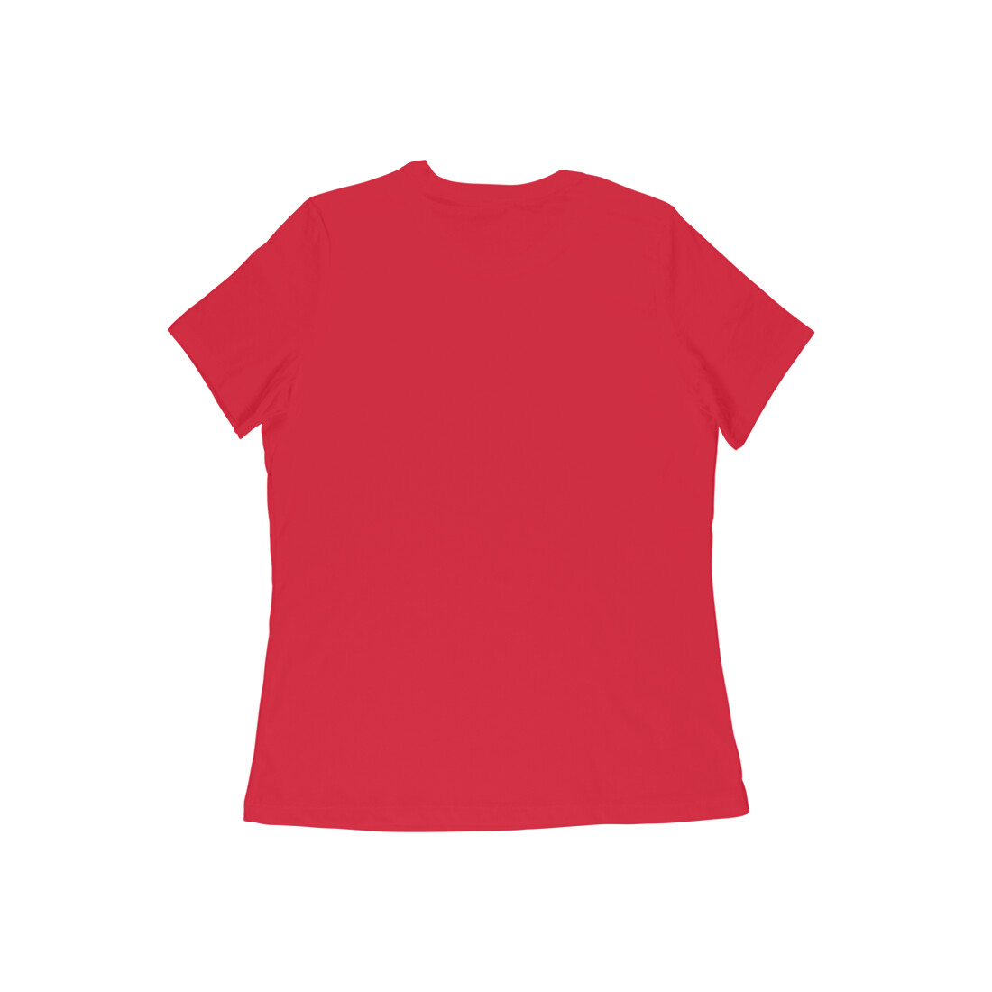 Women's Half Sleeve Round Neck Red T-Shirt