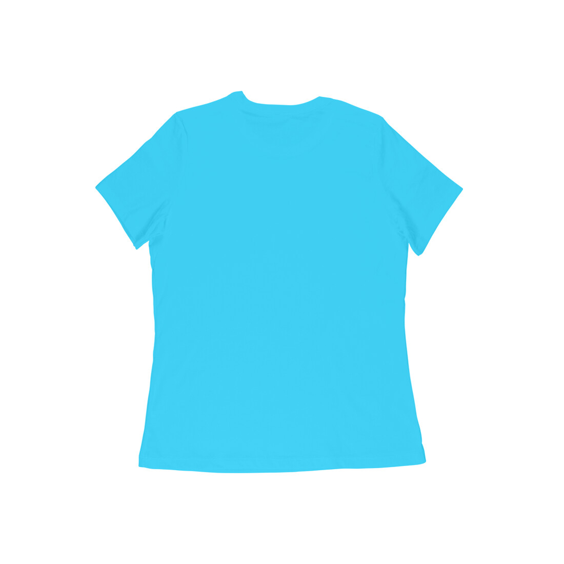 Women's Half Sleeve Round Neck Sky Blue T-Shirt