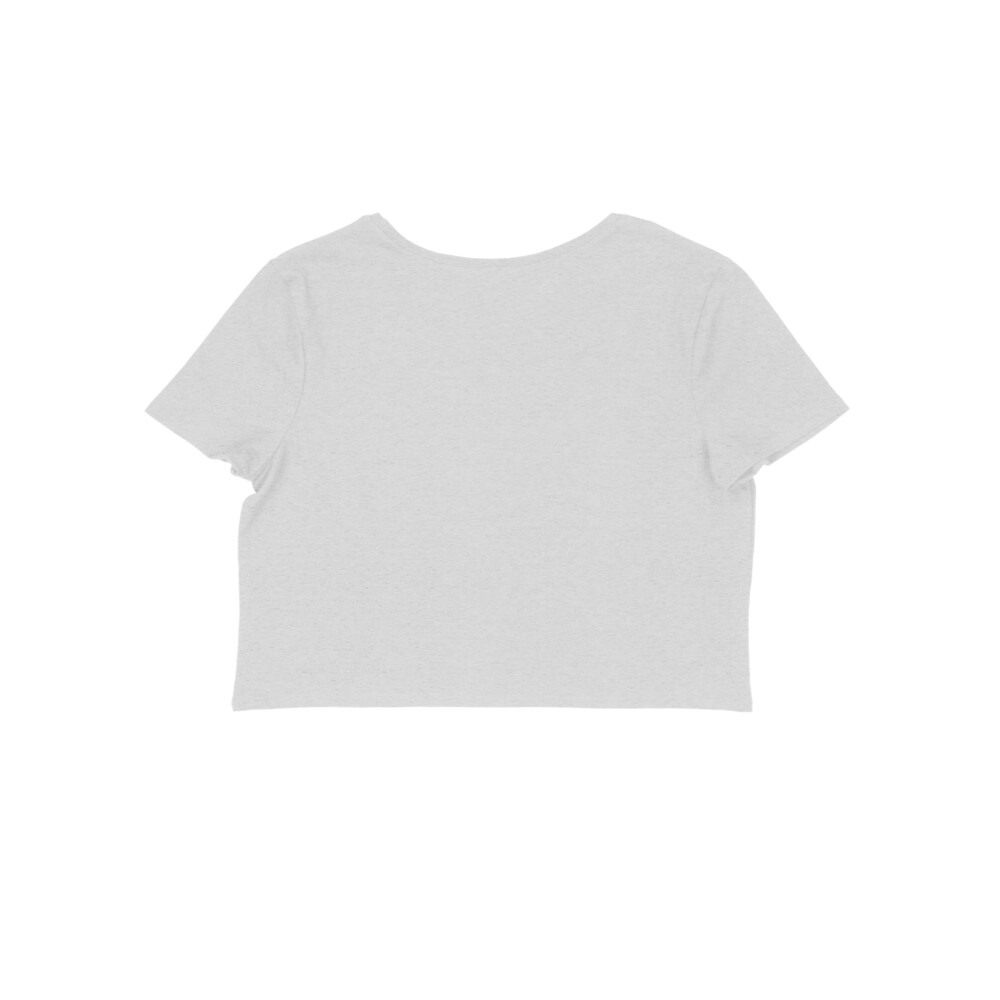 Women's Melange Grey Crop Top