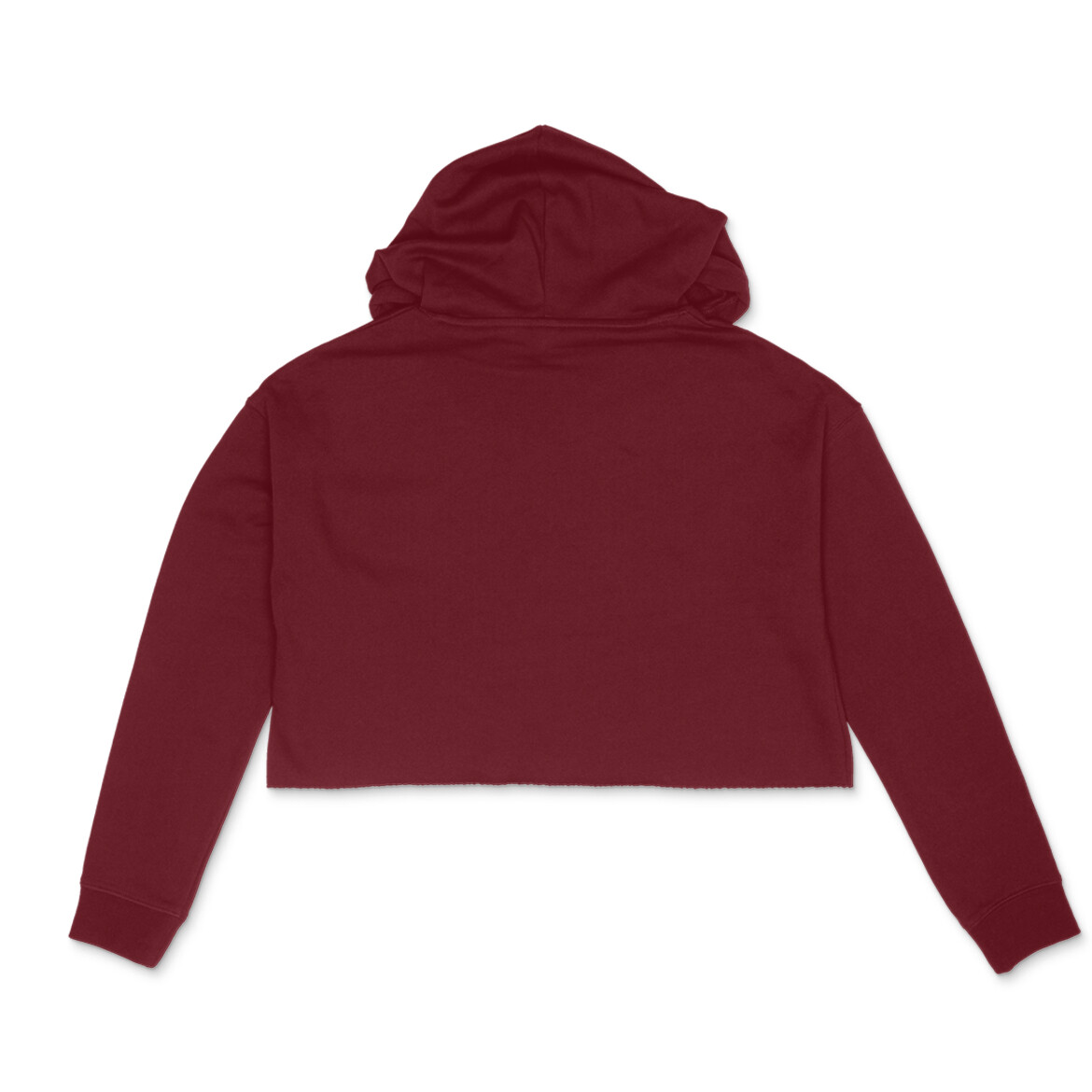 Women's Maroon Crop Hoodie