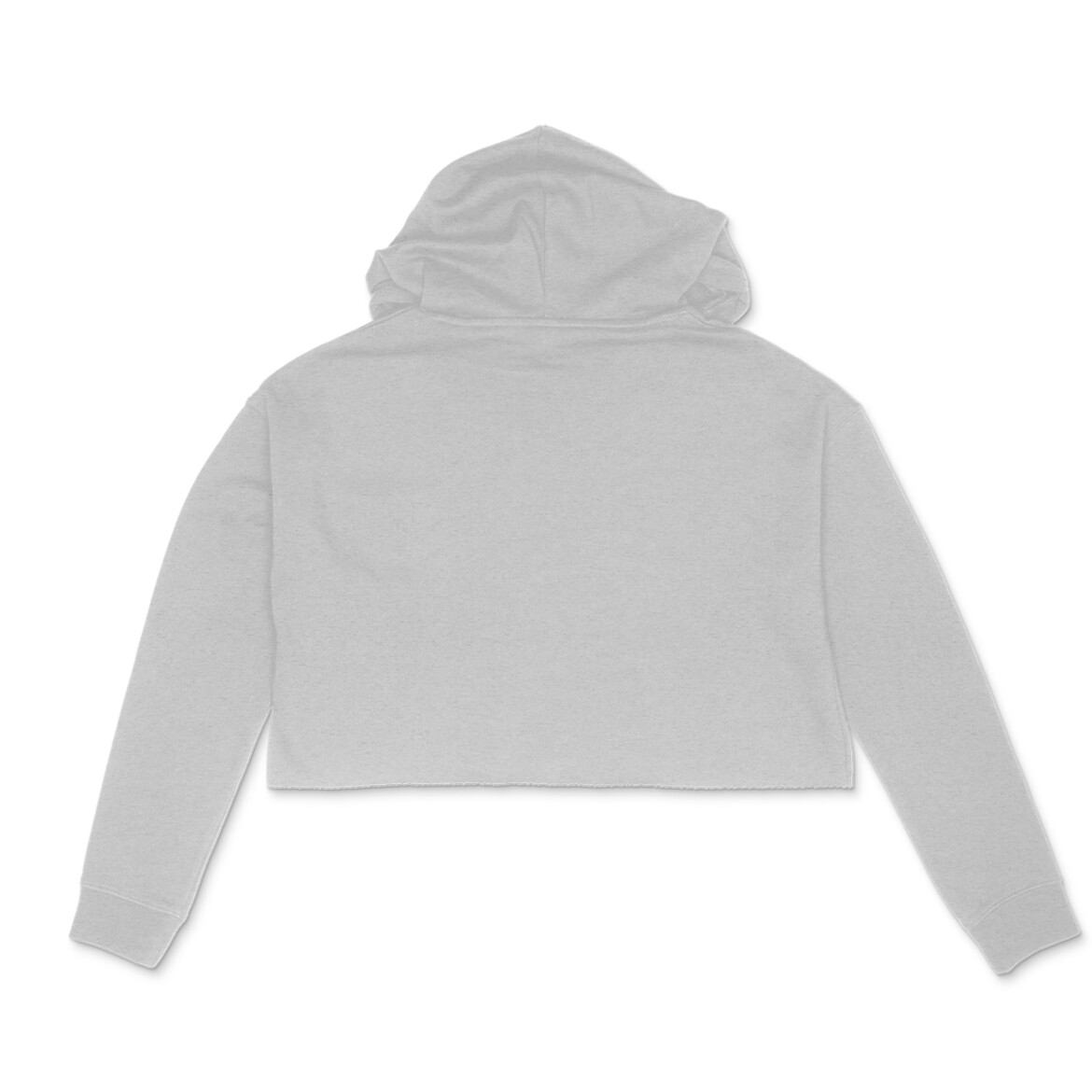 Women's Melange Grey Crop Hoodie