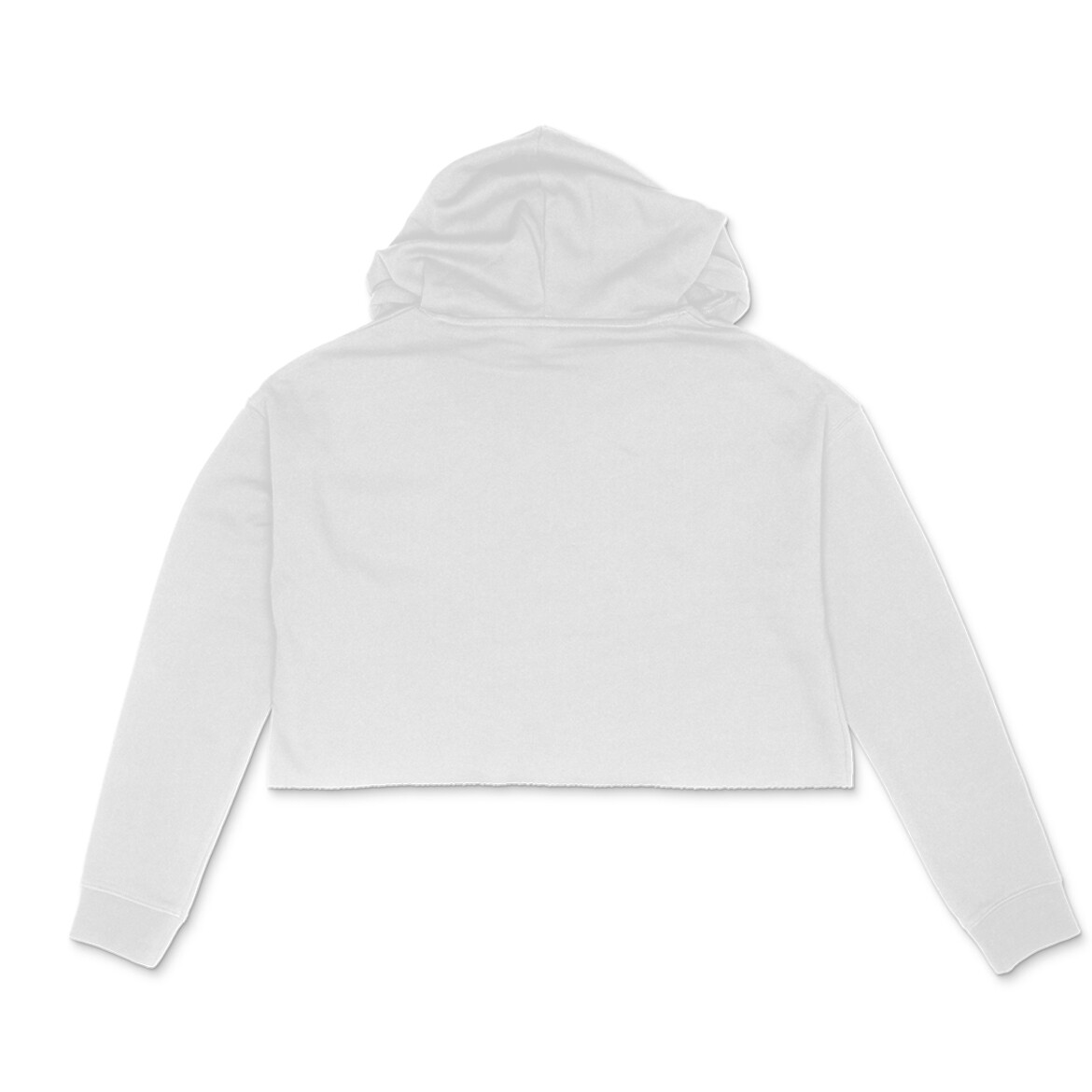 Women's White Crop Hoodie